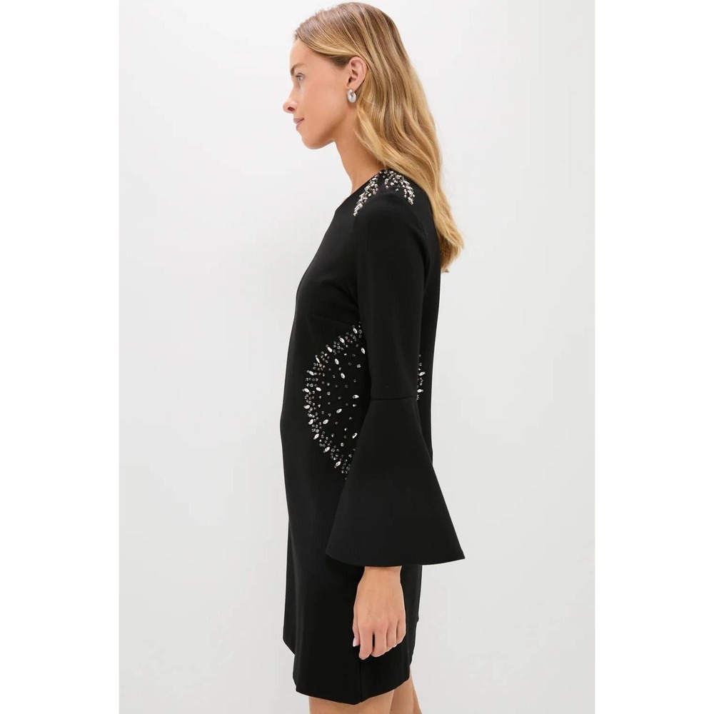 Tuckernuck Embellished Farrow Dress Large Black Rhinestone Cocktail Party Glam - Picture 3 of 16